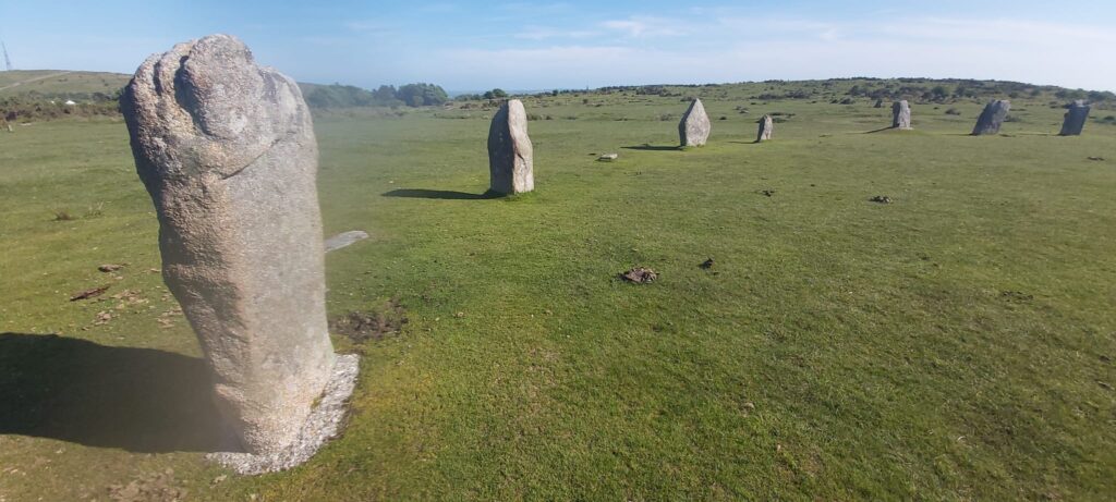 Standing stones on moorland