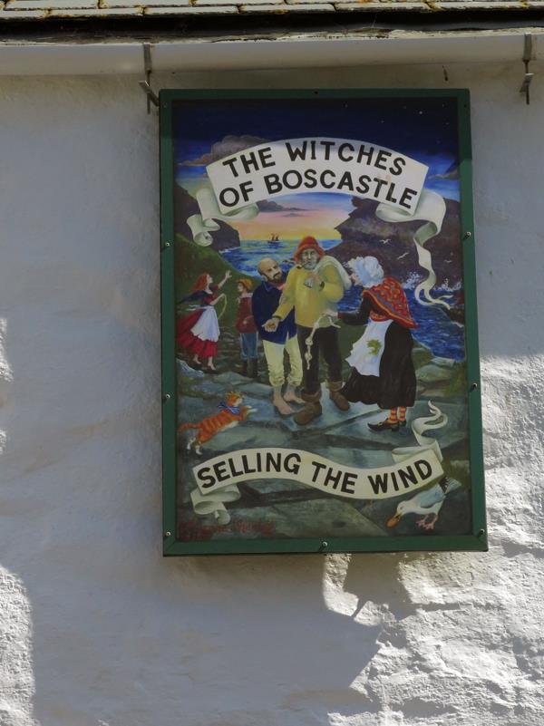 'Selling the wind - The witches of Boscastle' sign